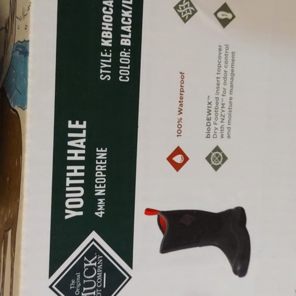 - New in box muck boots kids hale black/ linear camo sz 6 - Picture 7 of 7